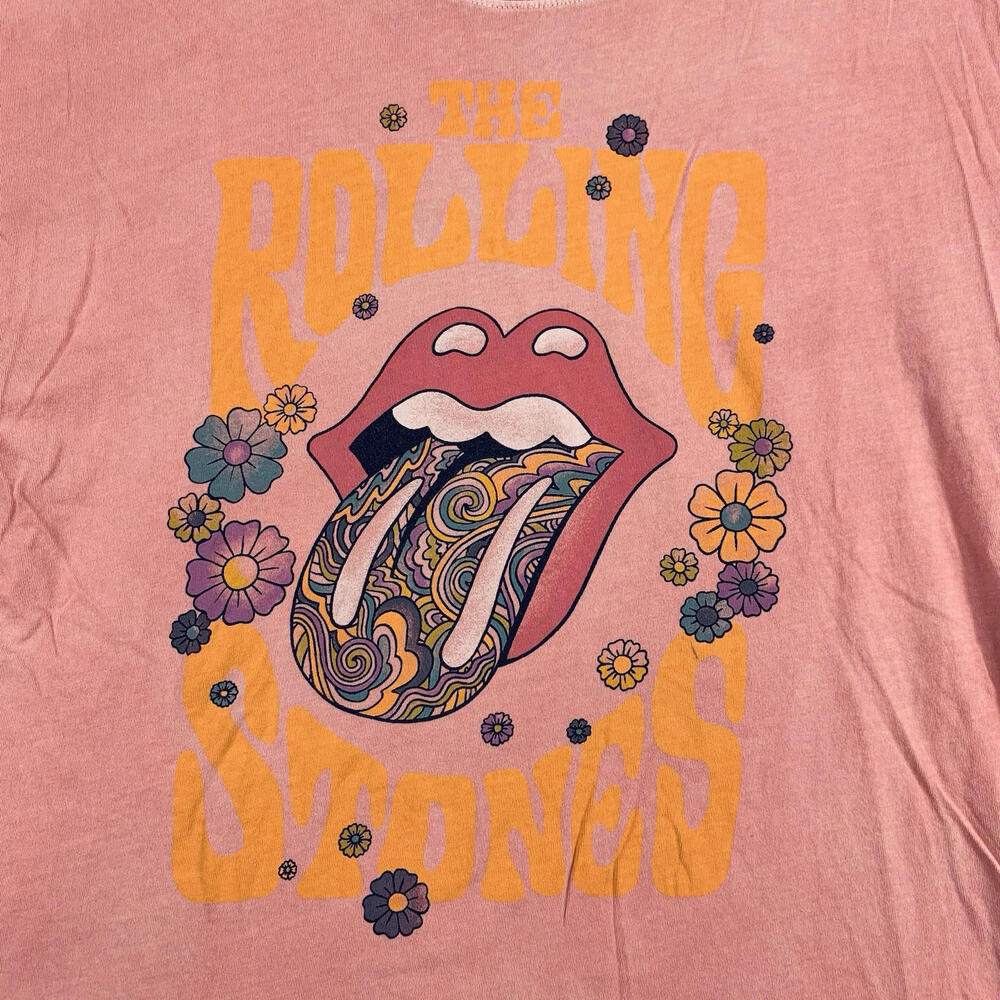 The Rolling Stones Shirt Womens M 100% Cotton American Eagle Retro Band Tee - Picture 2 of 7